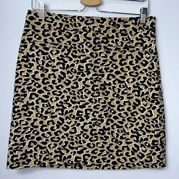 Talbots Animal Print Cotton Blend Skirt - Picture 2 of 10